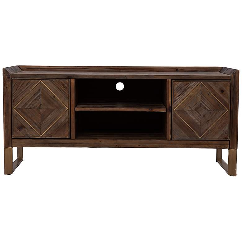 Image 5 Astorland 50" Wide Reclaimed Wood Media Console w/ Storage more views