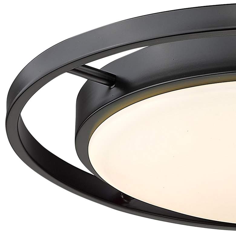 Image 3 Astra 16 1/2 inch Wide Matte Black LED Ceiling Light more views