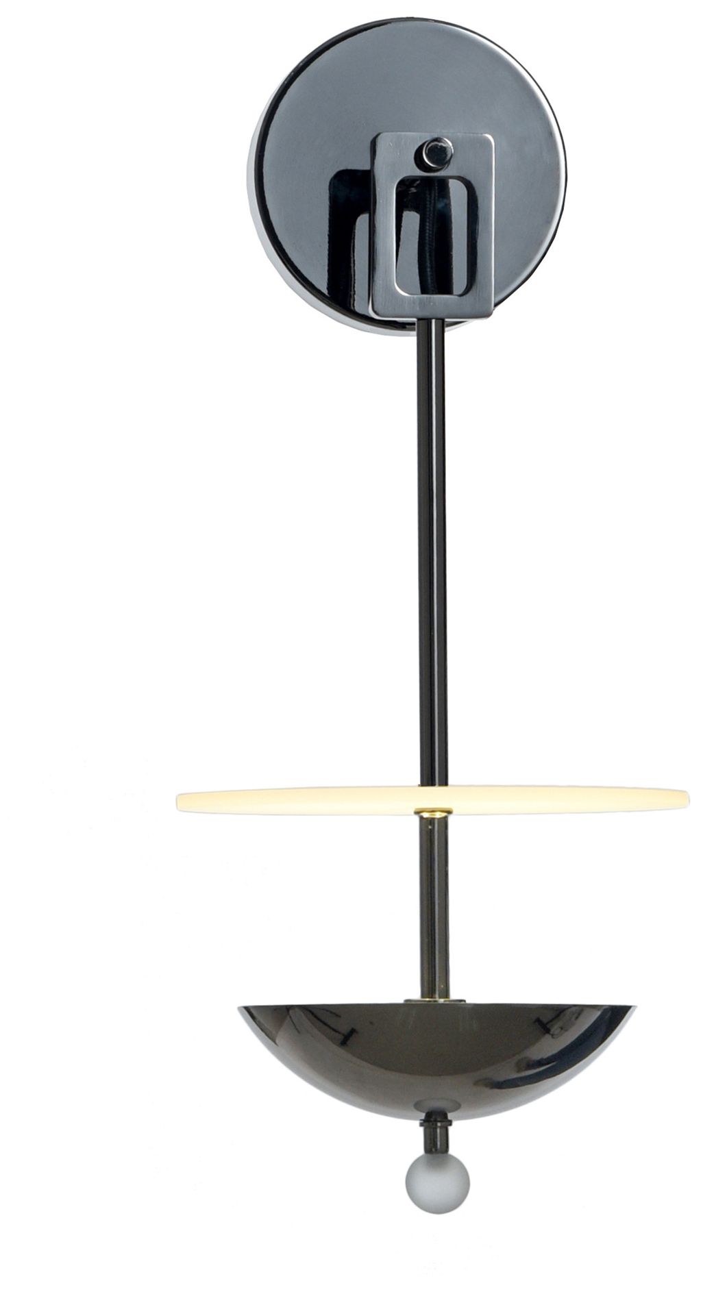 Image 2 Astra 19" High Black Nickel Sconce more views