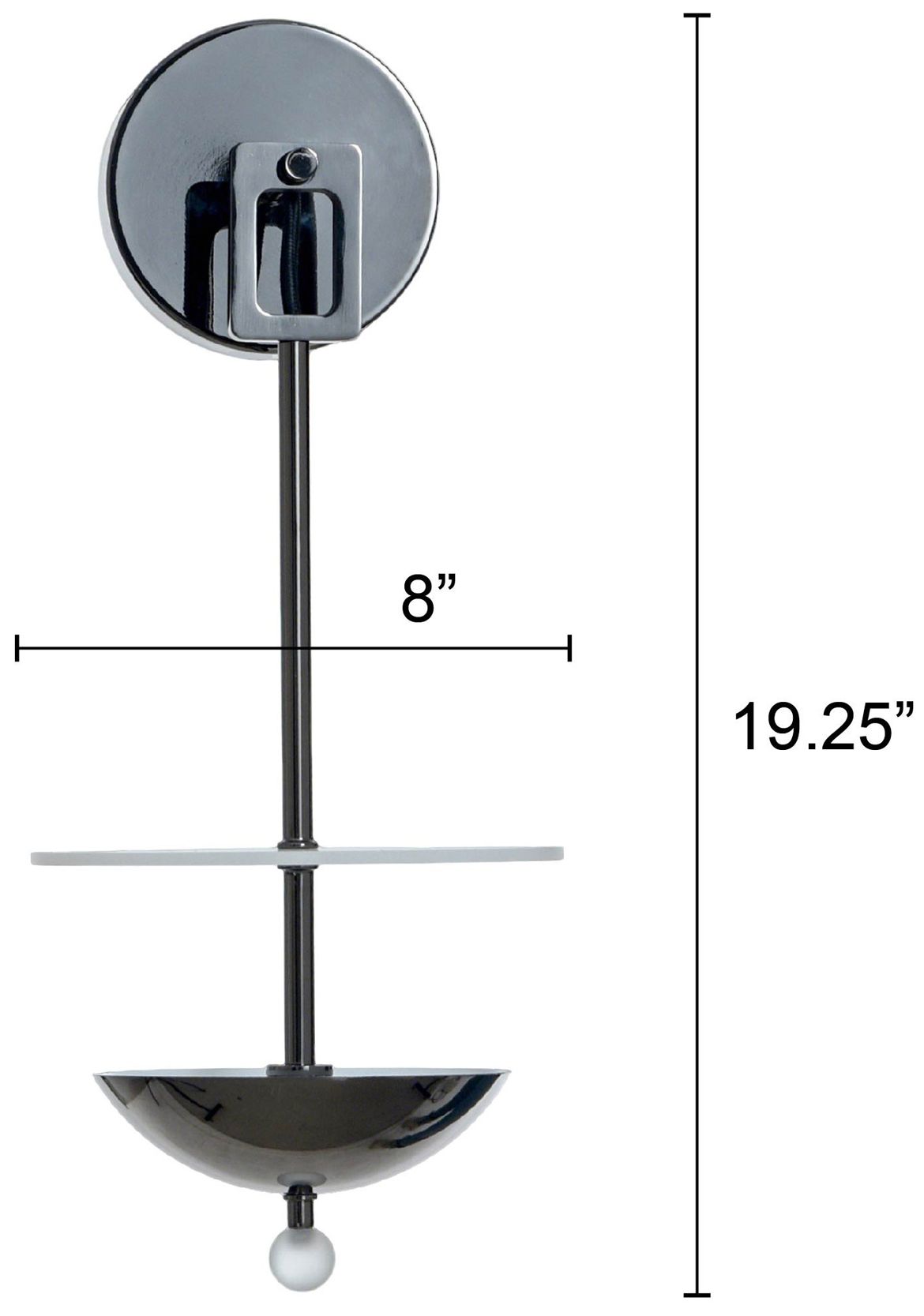 Image 7 Astra 19" High Black Nickel Sconce more views