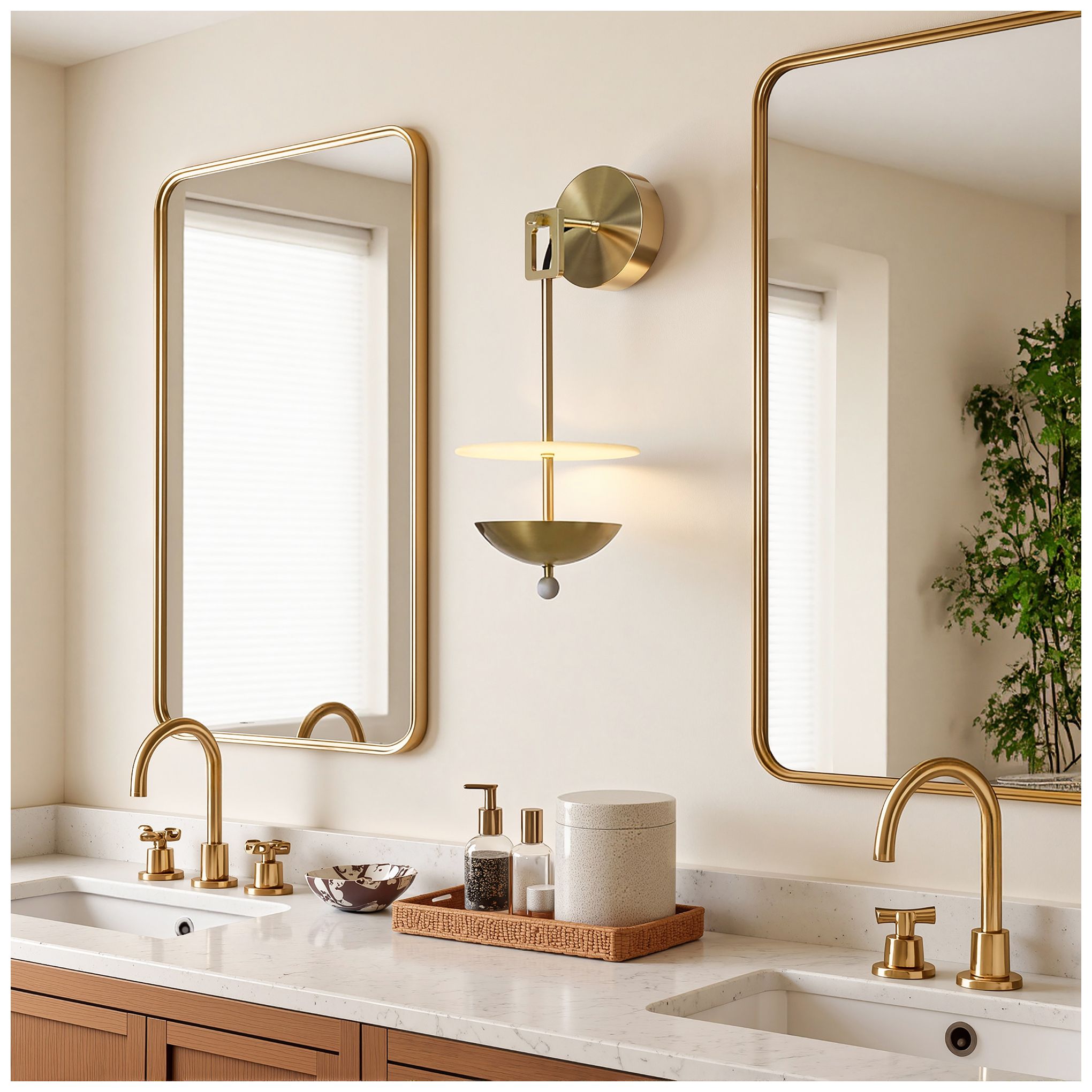 Image 6 Astra 19" High Brass & Bronze Sconce more views