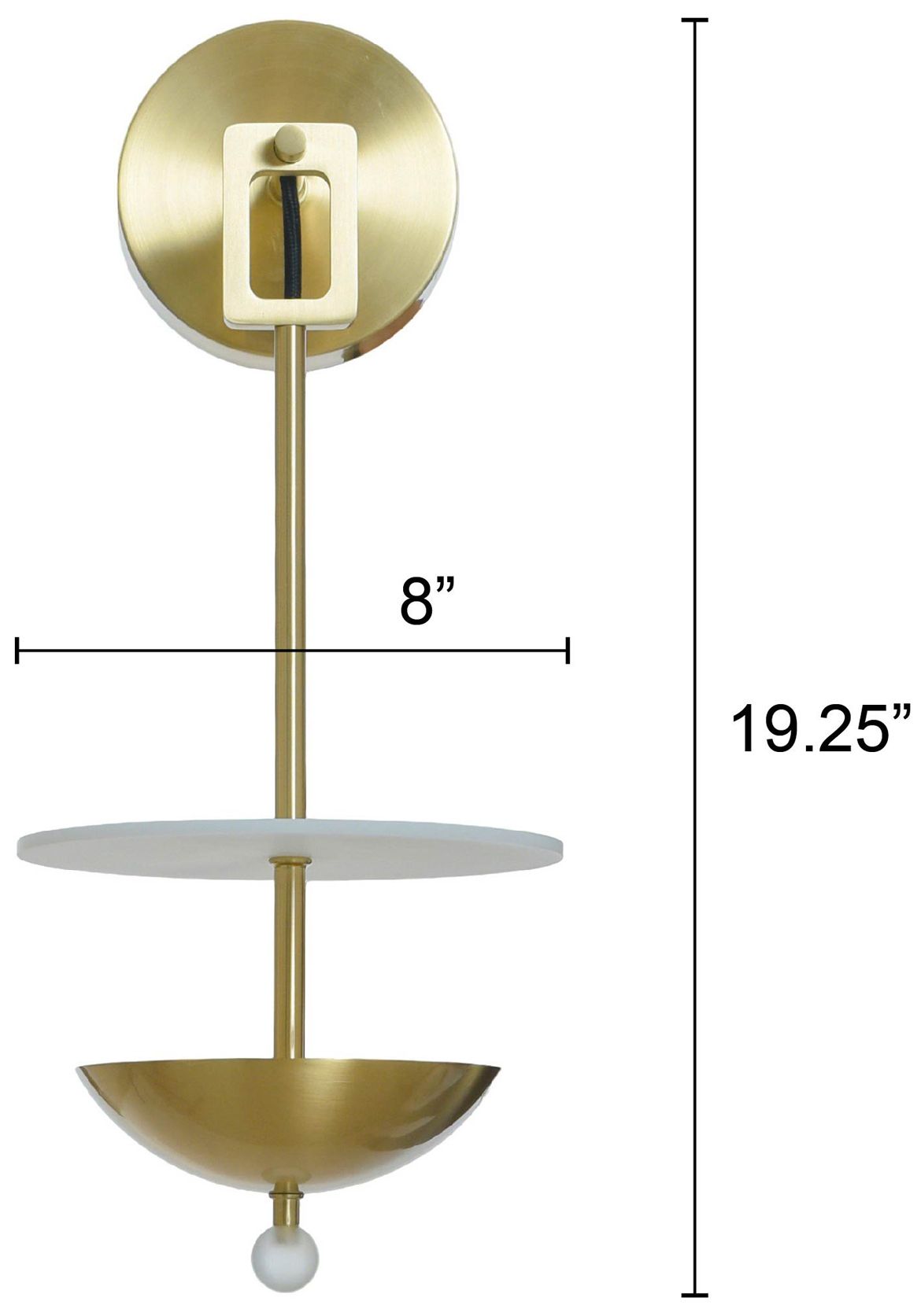 Image 7 Astra 19" High Brass & Bronze Sconce more views