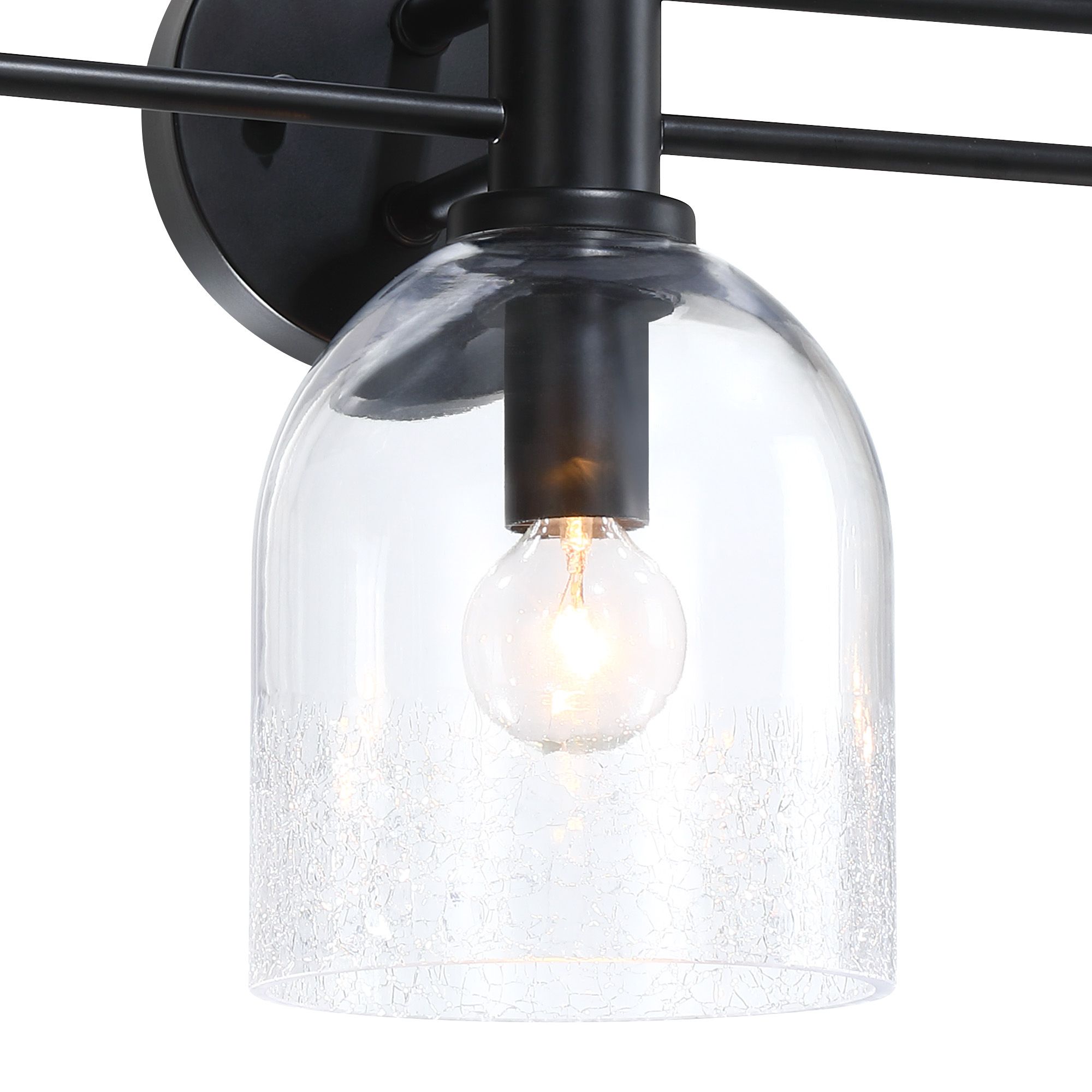 Image 3 Astra 24 in. 3-Light Matte Black Vanity Wall Light for Bathrooms more views