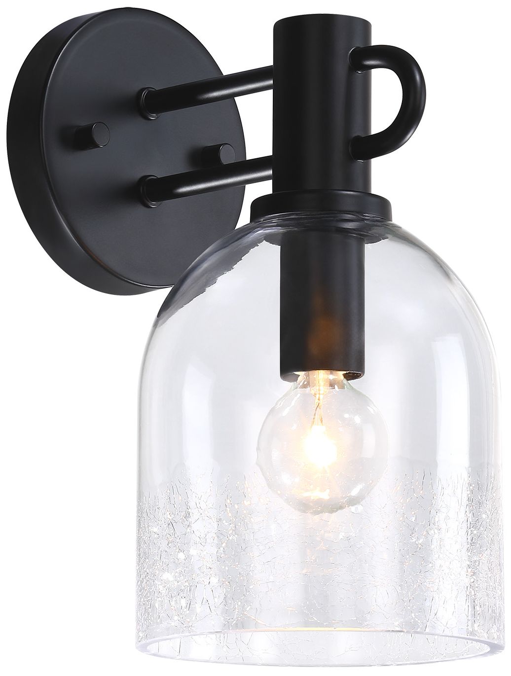 Image 7 Astra 5.5 in. 1-Light Matte Black Indoor Wall Sconce Light for Bathrooms more views