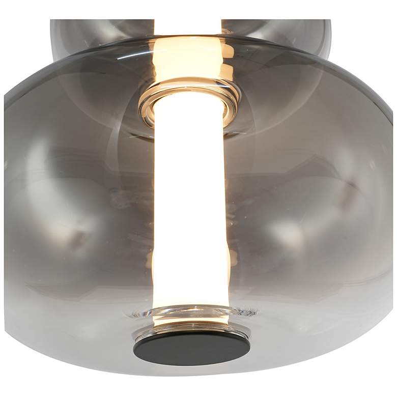 Image 5 Astra 9" Wide Black Pendant w/ Smoke Ombre Shade more views
