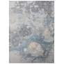 Astra Abstract Indoor Blue Area Rug 39L3F 3'-11" x 6'