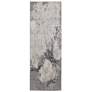Astra Abstract Indoor Gray Area Rug 39L3F 2'-10" x 7'-10"