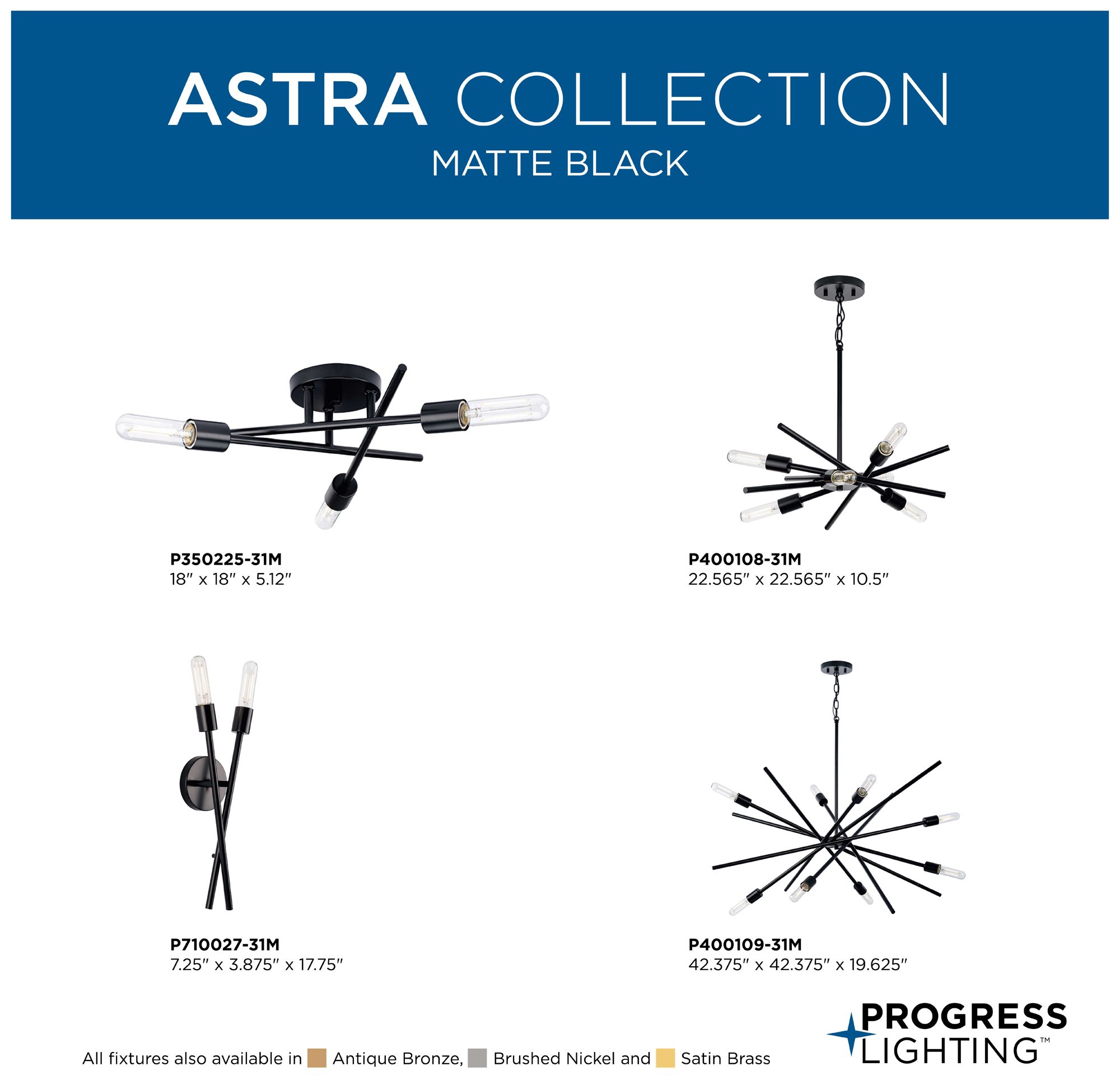 Astra Collection Eight-Light Chandelier Light