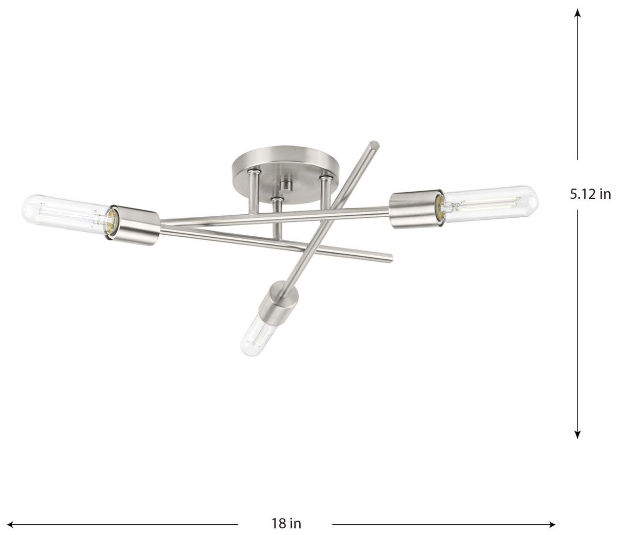Image 4 Astra Collection Three-Light 18" Semi-Flush Mount Light more views