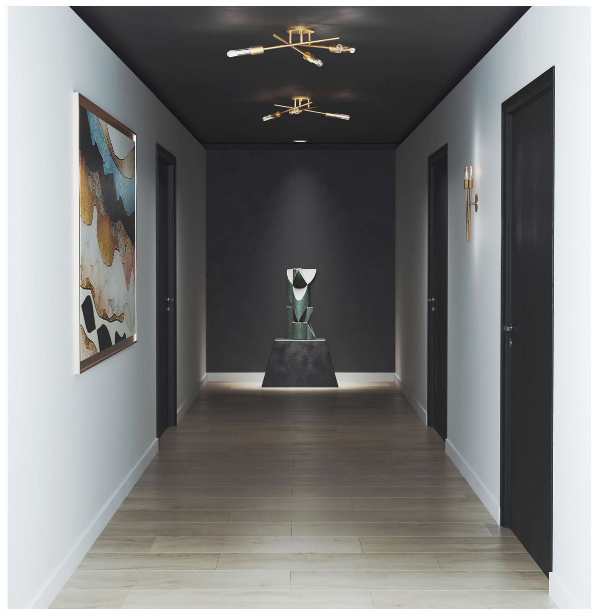 Image 2 Astra Collection Three-Light 18" Semi-Flush Mount Light more views