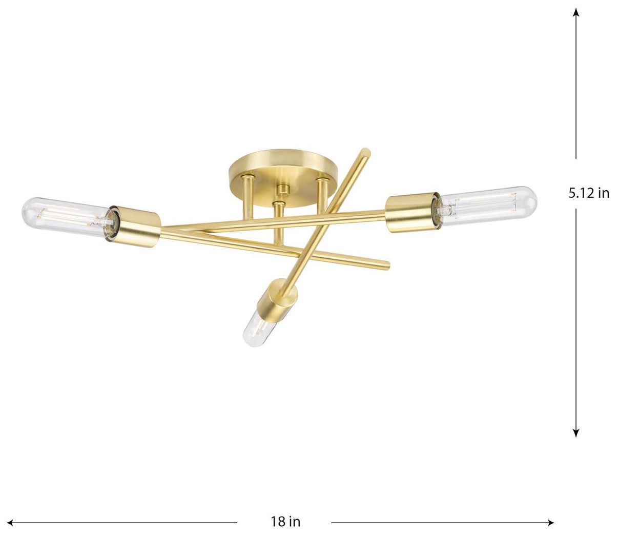 Image 4 Astra Collection Three-Light 18" Semi-Flush Mount Light more views