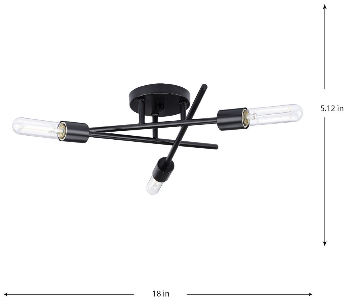 Image 4 Astra Collection Three-Light 18" Semi-Flush Mount Light more views
