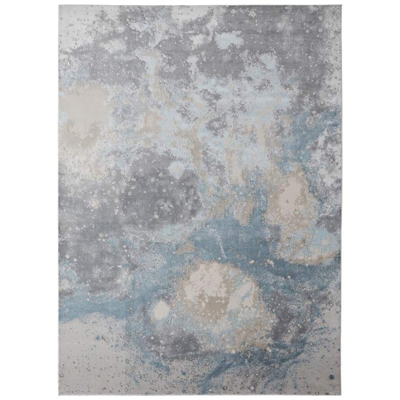 Image 1 Astra Transitional Abstract Soft Indoor Blue Area Rug 39L3F