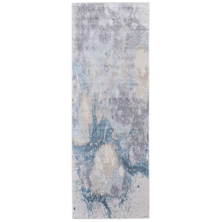 Image 1 Astra Transitional Abstract Soft Indoor Blue Area Rug 39L3F