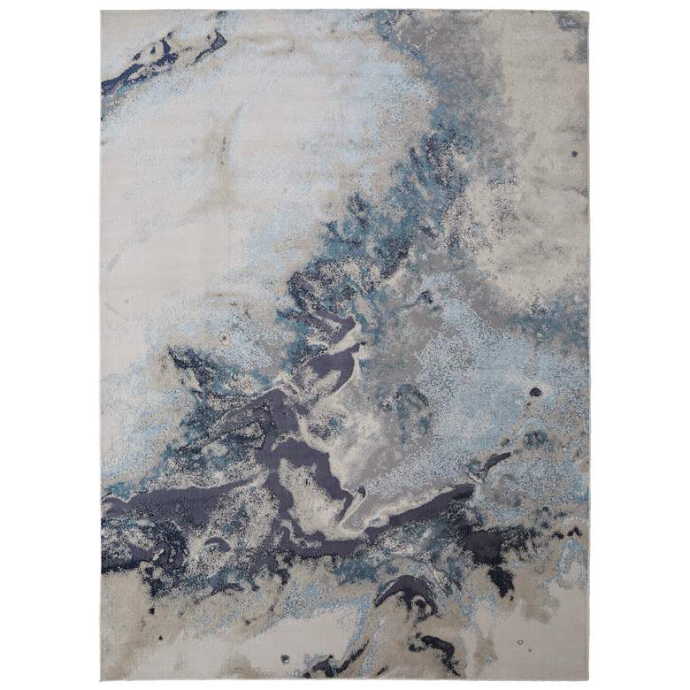 Image 1 Astra Transitional Abstract Soft Indoor Blue Area Rug 39L4F