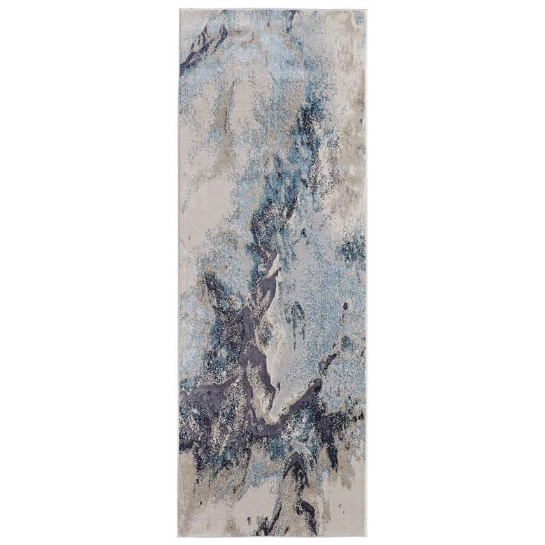 Image 1 Astra Transitional Abstract Soft Indoor Blue Area Rug 39L4F