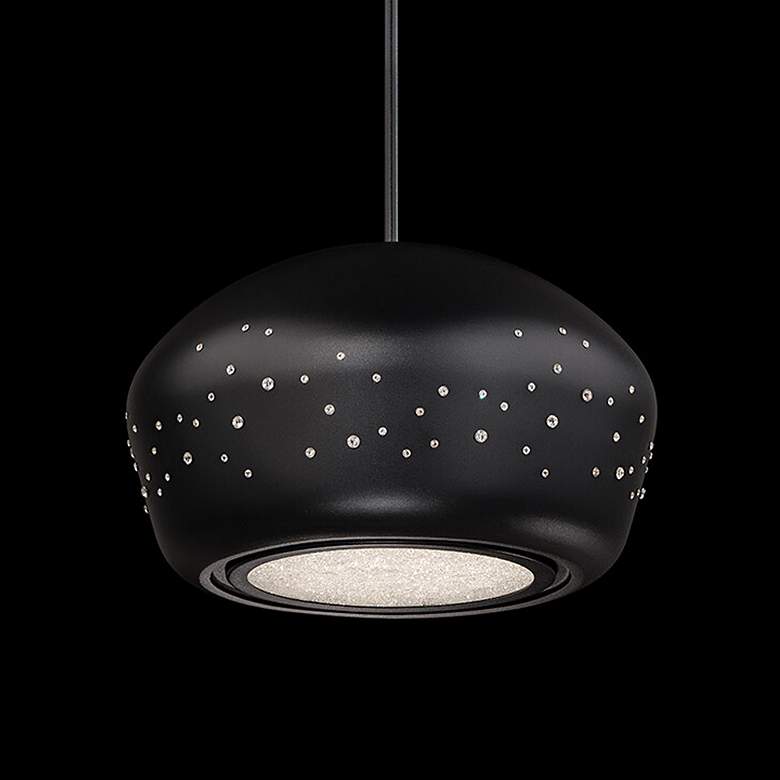 Image 1 Astral 8.25"H x 13"W 1-Light Crystal Pendant in Black