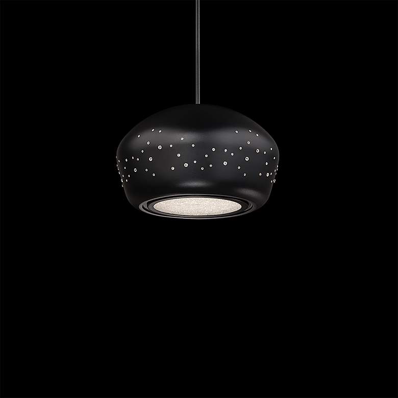 Image 3 Astral 8.25"H x 13"W 1-Light Crystal Pendant in Black more views