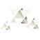 Astral Matte White 3-Piece Star Ceramic Figurine Set