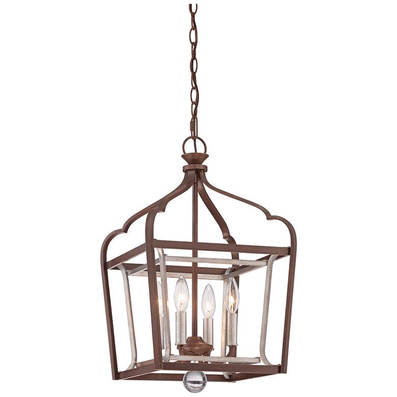 Image 3 Astrapia 13 inch Wide Rubbed Sienna 4-Light Foyer Pendant