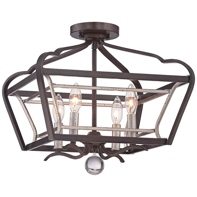 Image 2 Astrapia 16 inchW Dark Rubbed Sienna 4-Light Ceiling Light