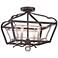 Astrapia 16"W Dark Rubbed Sienna 4-Light Ceiling Light