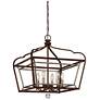 1_Astrapia 20"W Dark Rubbed Sienna and Silver 6-Light Pendant
