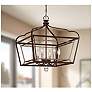 3_Astrapia 20"W Dark Rubbed Sienna and Silver 6-Light Pendant more views