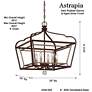 4_Astrapia 20"W Dark Rubbed Sienna and Silver 6-Light Pendant more views