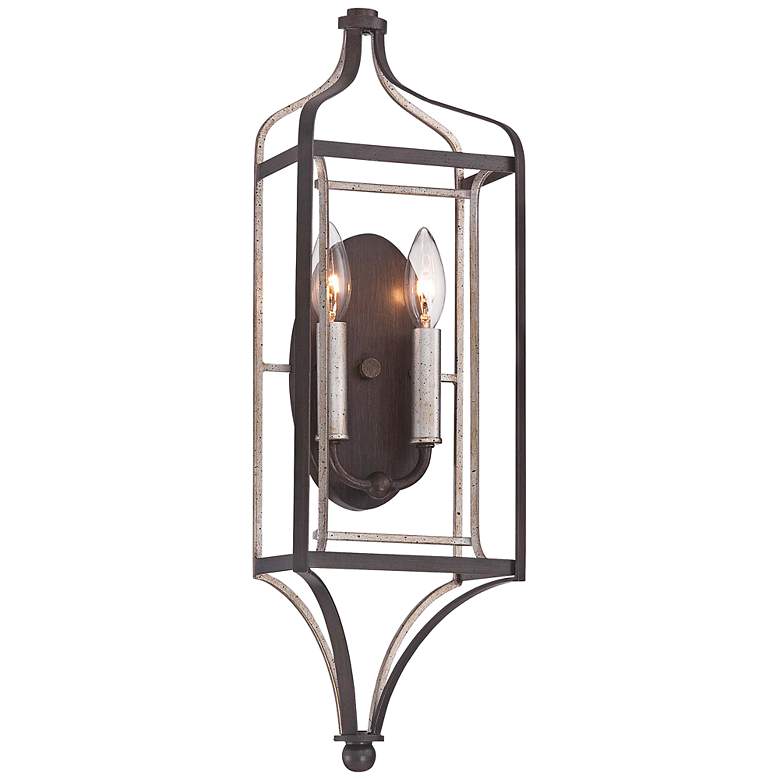 Image 2 Astrapia 22" High Dark Rubbed Sienna 2-Light Wall Sconce