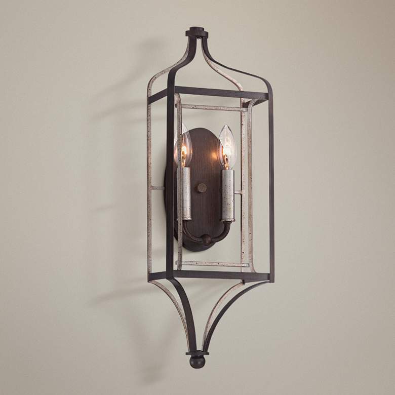 Image 1 Astrapia 22 inch High Dark Rubbed Sienna 2-Light Wall Sconce