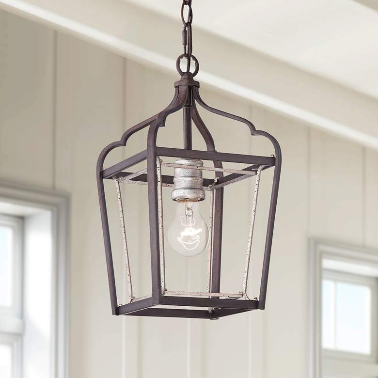 Image 1 Astrapia 7 3/4" Wide Rubbed Sienna 1-Light Mini Pendant