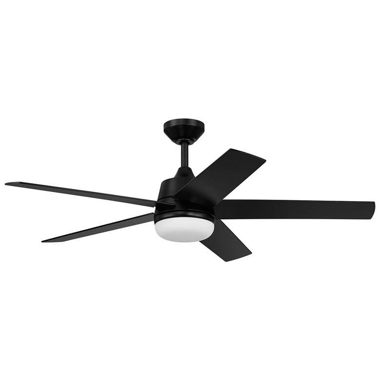 Image 1 Astrea 52 in. LED Matte Black Standard Mount Smart Ceiling Fan