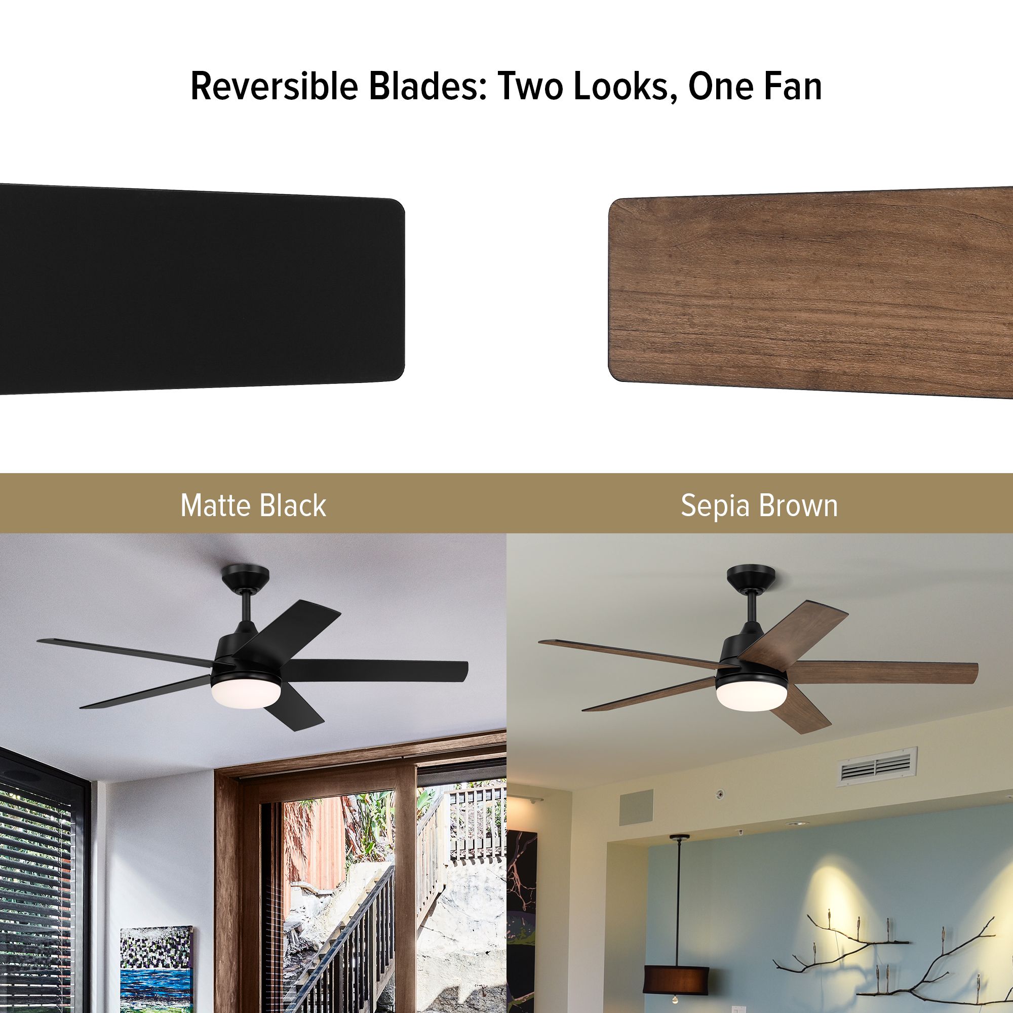 Image 4 Astrea 52 in. LED Matte Black Standard Mount Smart Ceiling Fan more views