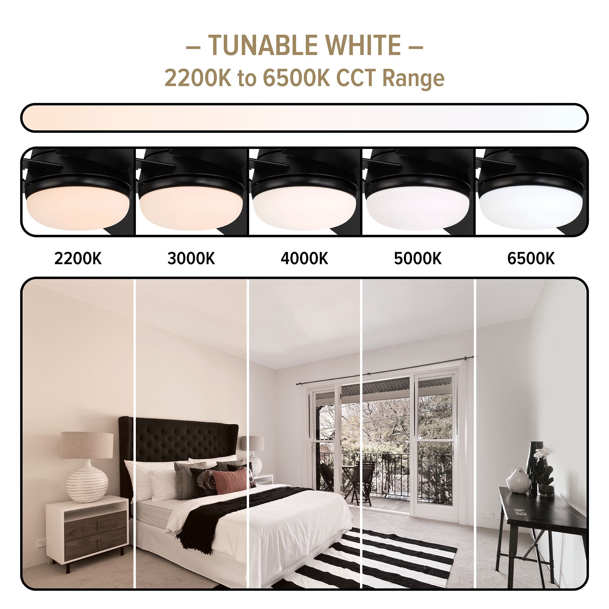 Image 7 Astrea 52 in. LED Matte Black Standard Mount Smart Ceiling Fan more views