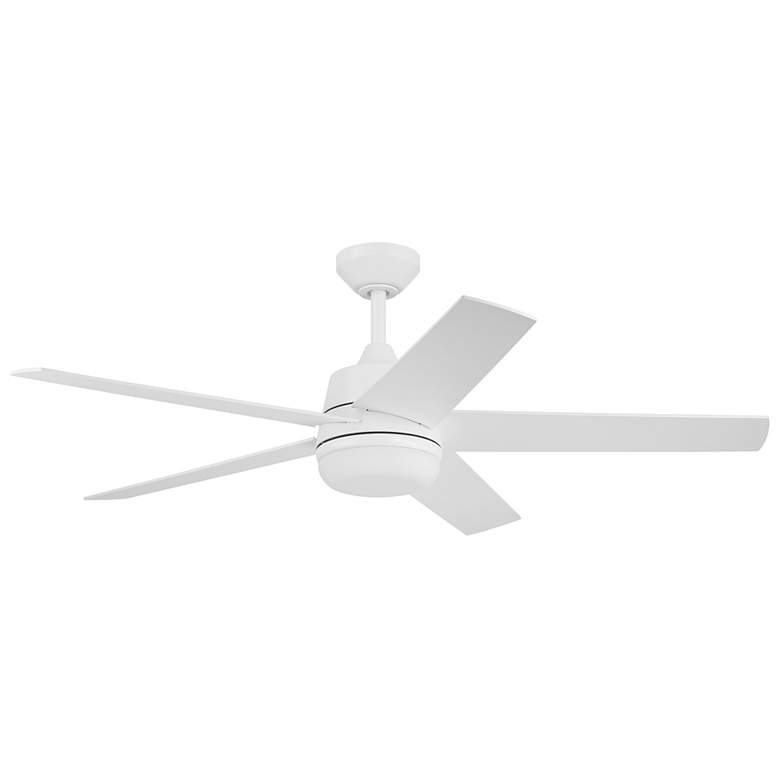 Image 1 Astrea 52 in. LED Matte White Standard Mount Smart Ceiling Fan