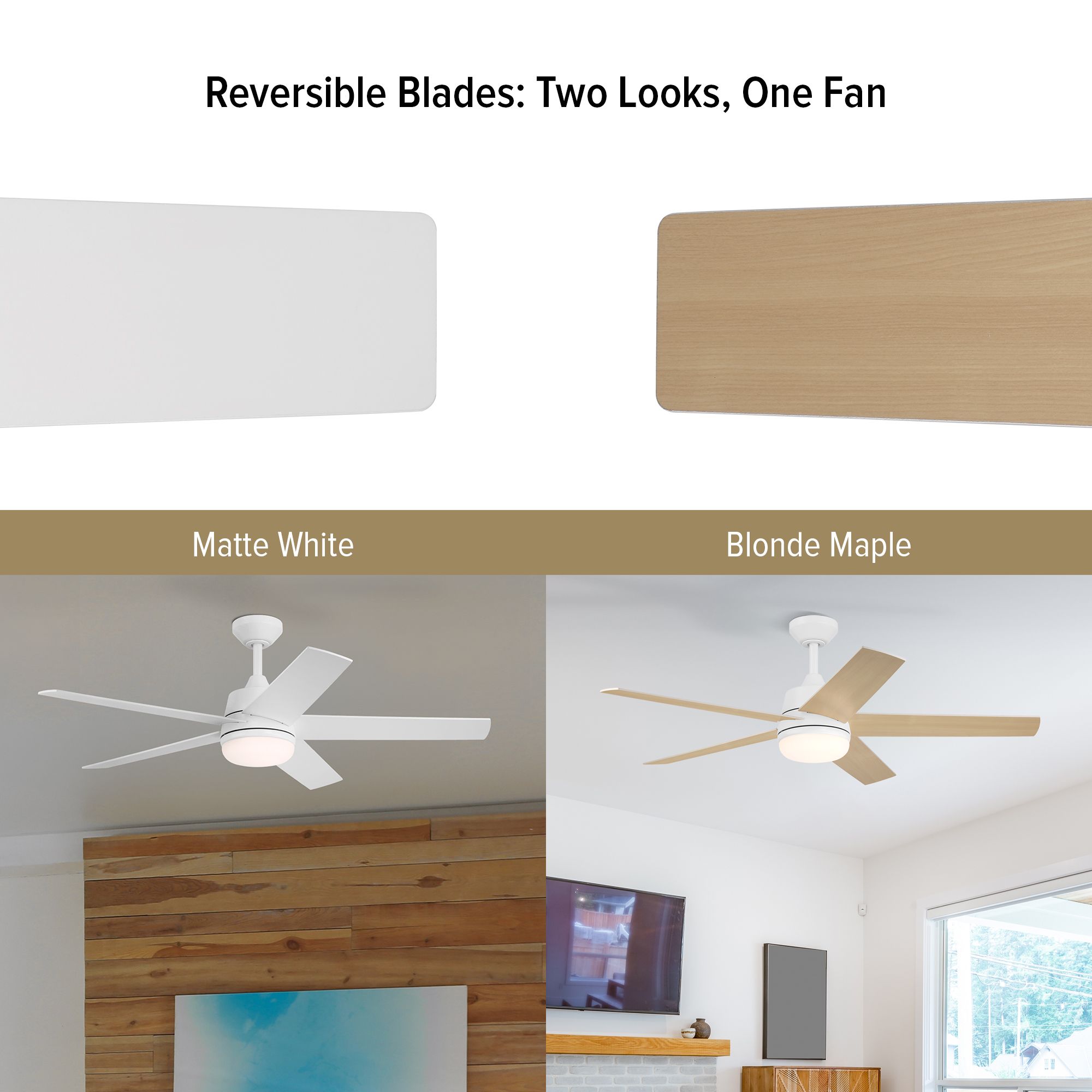 Image 5 Astrea 52 in. LED Matte White Standard Mount Smart Ceiling Fan more views