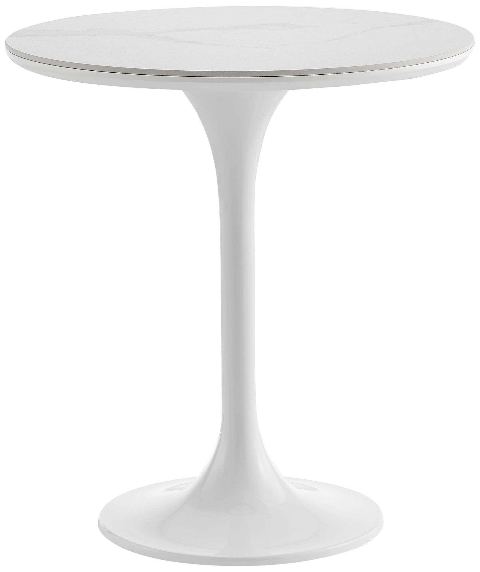 Image Astrid 19 3/4" Wide Matte White Lacquer Side Table