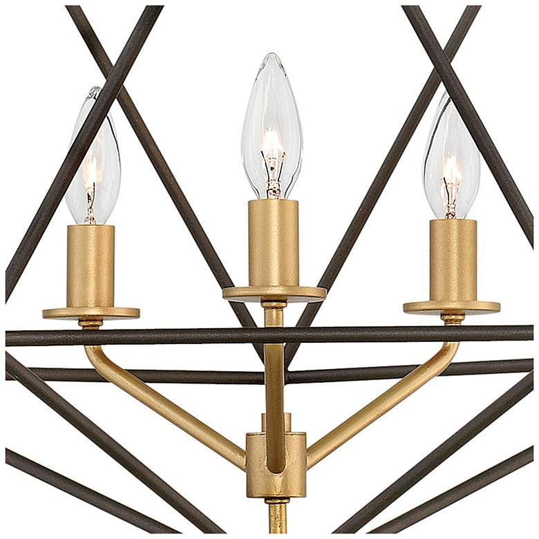 Image 4 Astrid 20" Wide Matte Bronze 3-Light Geometric Chandelier more views