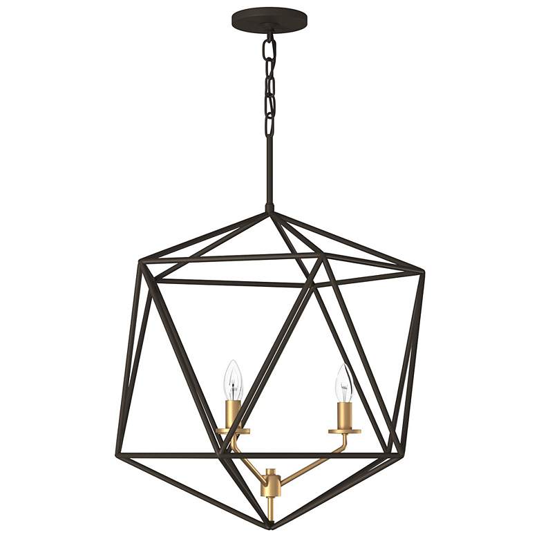 Image 6 Astrid 20" Wide Matte Bronze 3-Light Geometric Chandelier more views