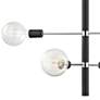 Astrid 24" Wide Polished Nickel and Black 4-Light Chandelier