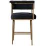 Astrid 26 1/4" Gray Velvet Counter Stool with Rolled Arms