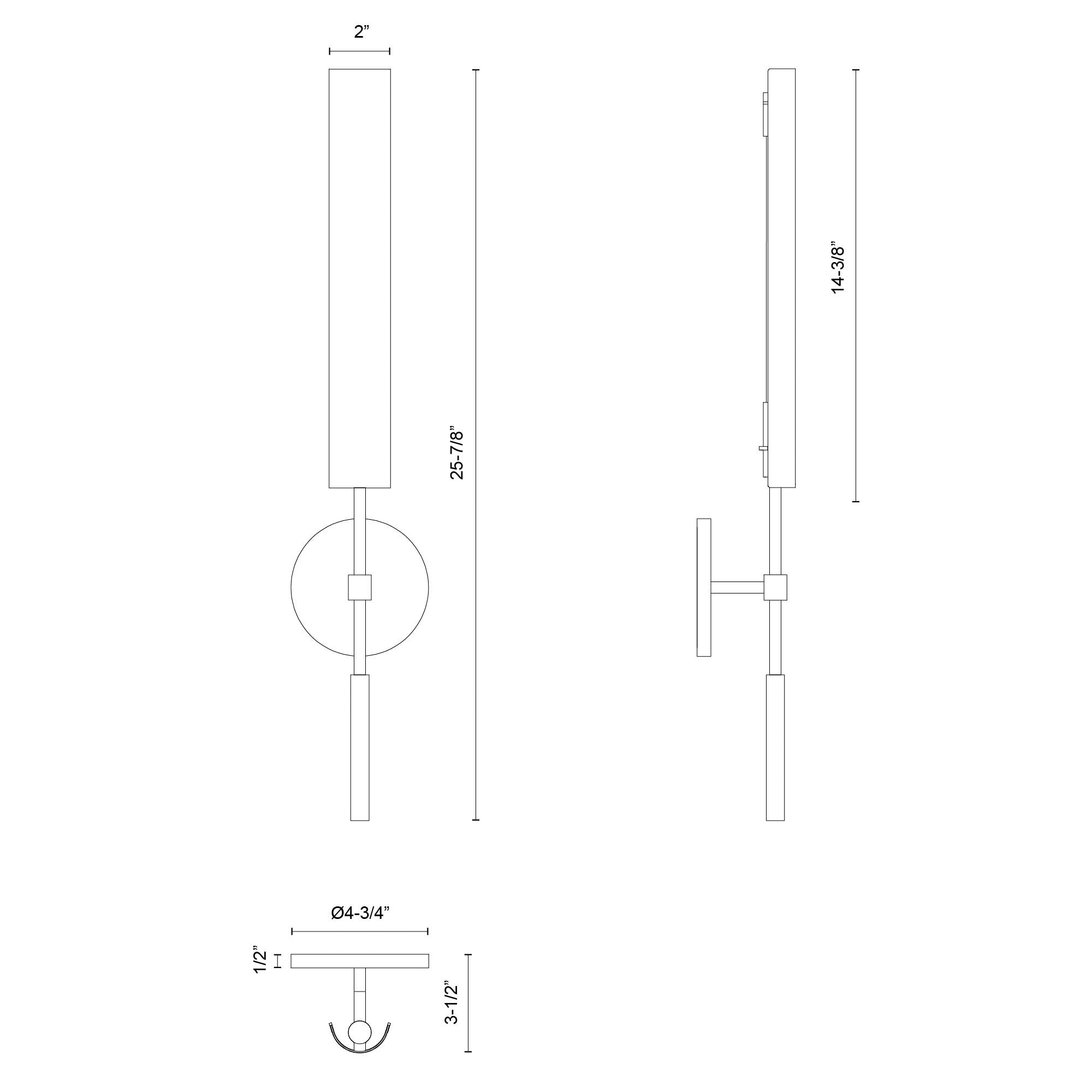 Astrid 26" High Vintage Brass LED Wall Sconce