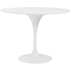 Astrid 39 1/2&quot; Wide Matte White Lacquer Round Dining Table
