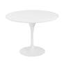 Astrid 39 1/2" Wide Matte White Lacquer Round Dining Table in scene