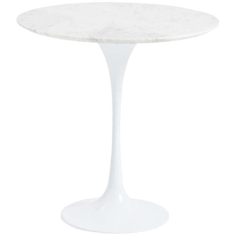 Astrid White Marble Side Table