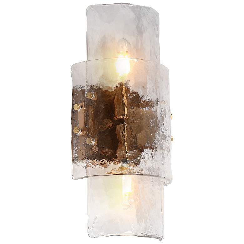 Image 1 Astridee 14 1/4" High Plating Brass 2-Light Wall Sconce