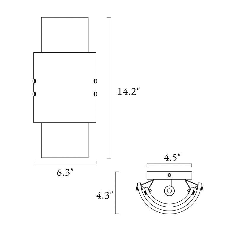Image 3 Astridee 14 1/4" High Plating Brass 2-Light Wall Sconce more views