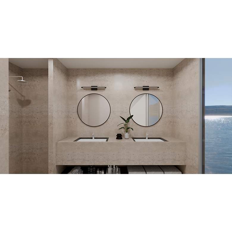 Image 3 Astro Integrated LED Matte Black Bath Light more views