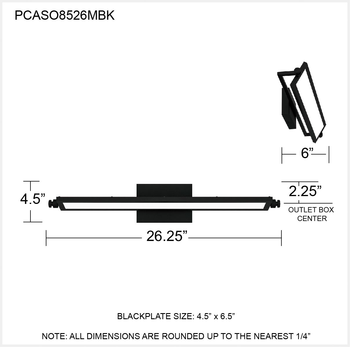 Astro Integrated LED Matte Black Bath Light